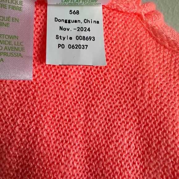 NWT Lilly Pulitzer “SUNNY” Danette Sweater – Papaya Punch Sunny Intarsia Size: L - Picture 10 of 10
